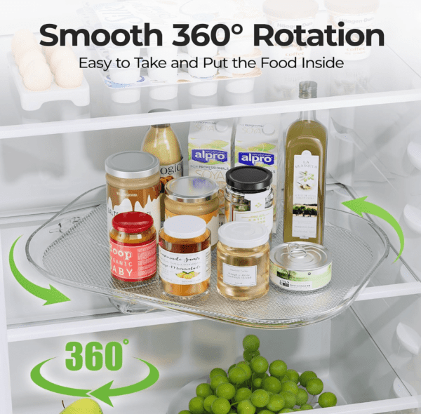 Lazy Susan Turntable Organizer for Fridge