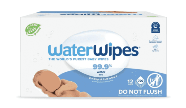 WaterWipes Plastic-Free Original Baby Wipes, 99.9% Water Based Wipes