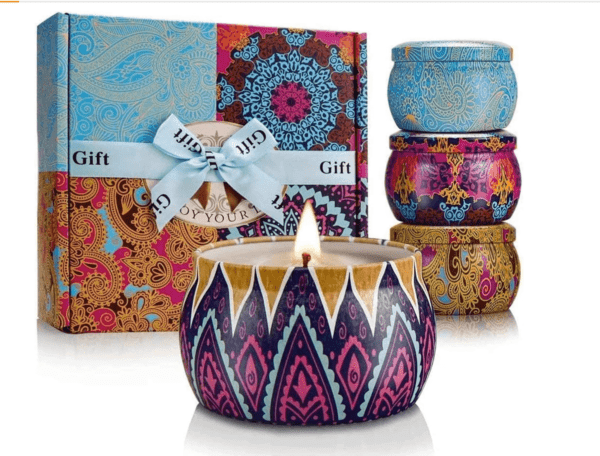 Scented Candles Gift Set, 8% Essential Oil