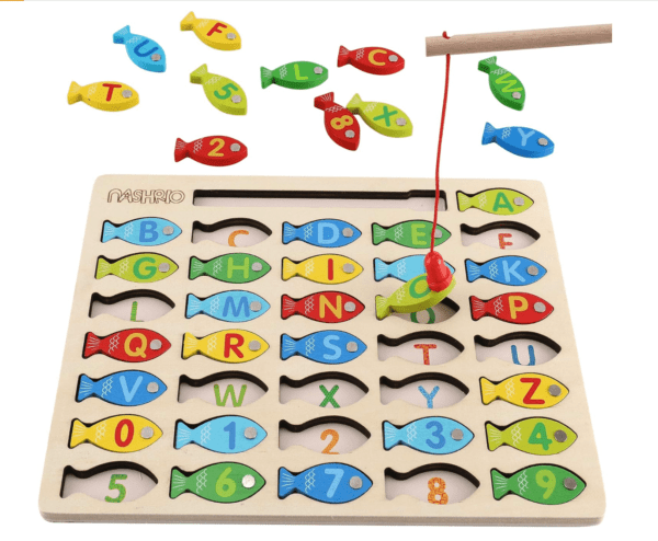 Magnetic Wooden Fishing Game